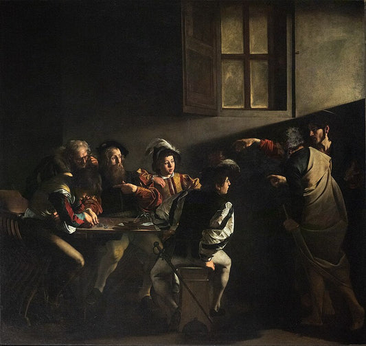 The Calling of Saint Matthew - Caravaggio, 1599–1600