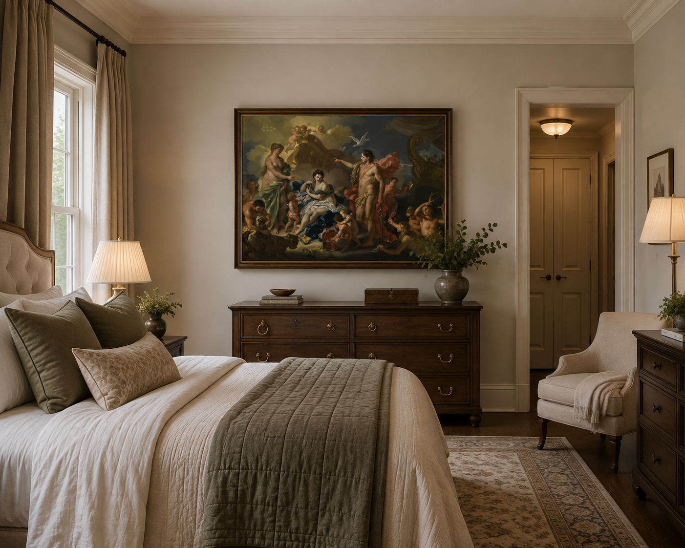 Bacchus and Ariadne – Francesco Solimena Framed Canvas Print | Italian Baroque Mythology Wall Art