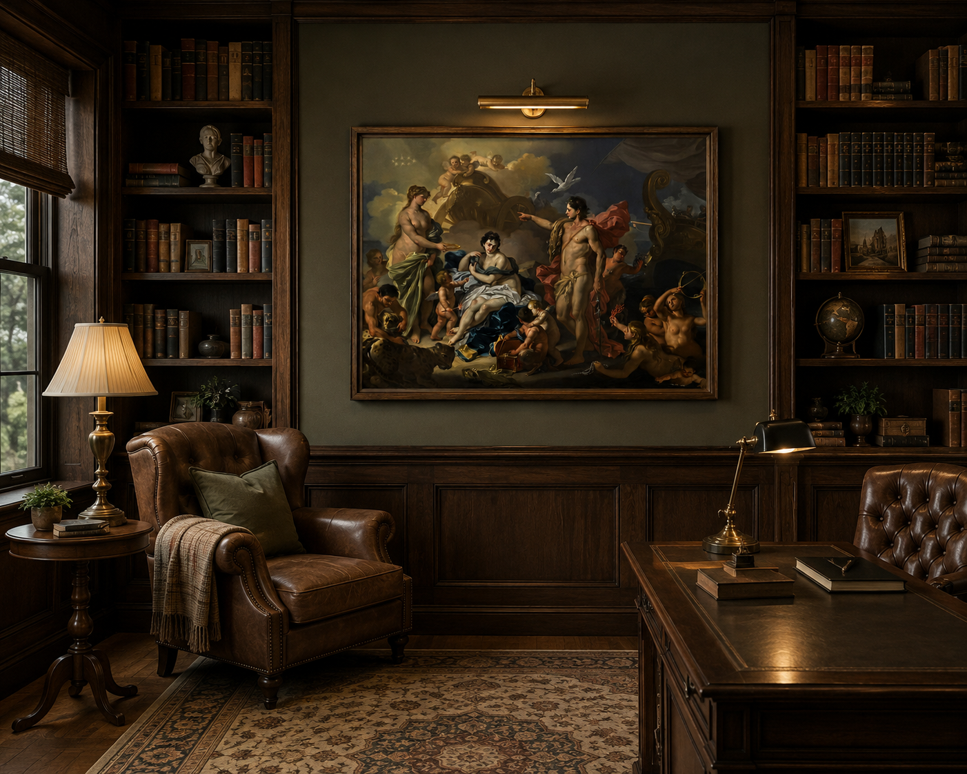 Bacchus and Ariadne – Francesco Solimena Framed Canvas Print | Italian Baroque Mythology Wall Art
