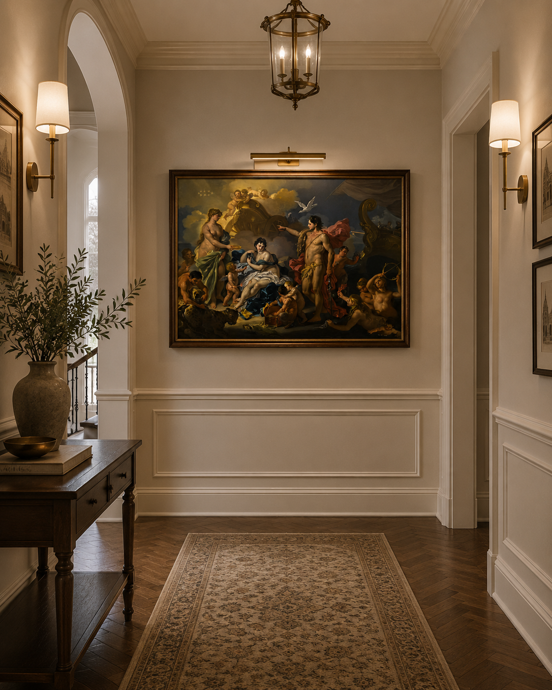Bacchus and Ariadne – Francesco Solimena Framed Canvas Print | Italian Baroque Mythology Wall Art