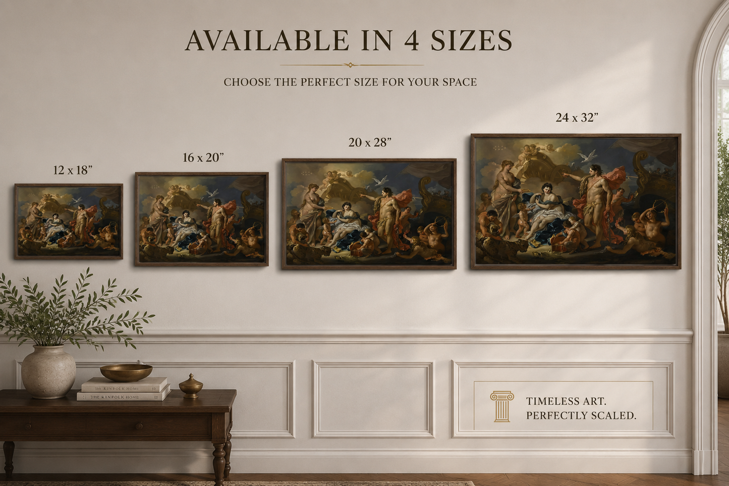 Bacchus and Ariadne – Francesco Solimena Framed Canvas Print | Italian Baroque Mythology Wall Art
