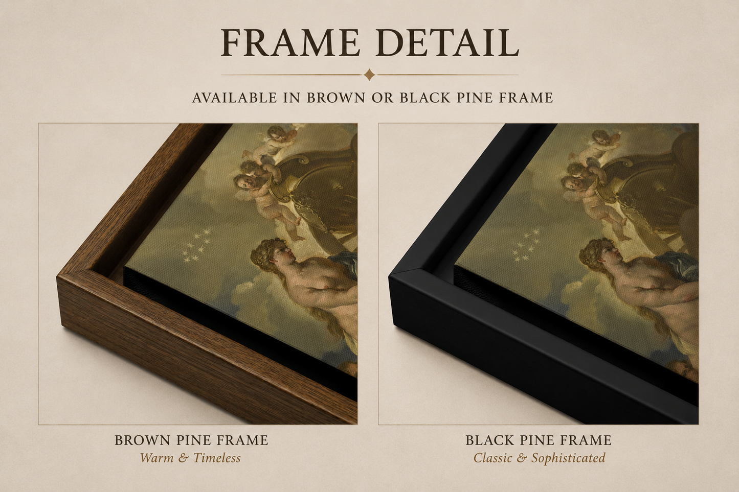 Bacchus and Ariadne – Francesco Solimena Framed Canvas Print | Italian Baroque Mythology Wall Art
