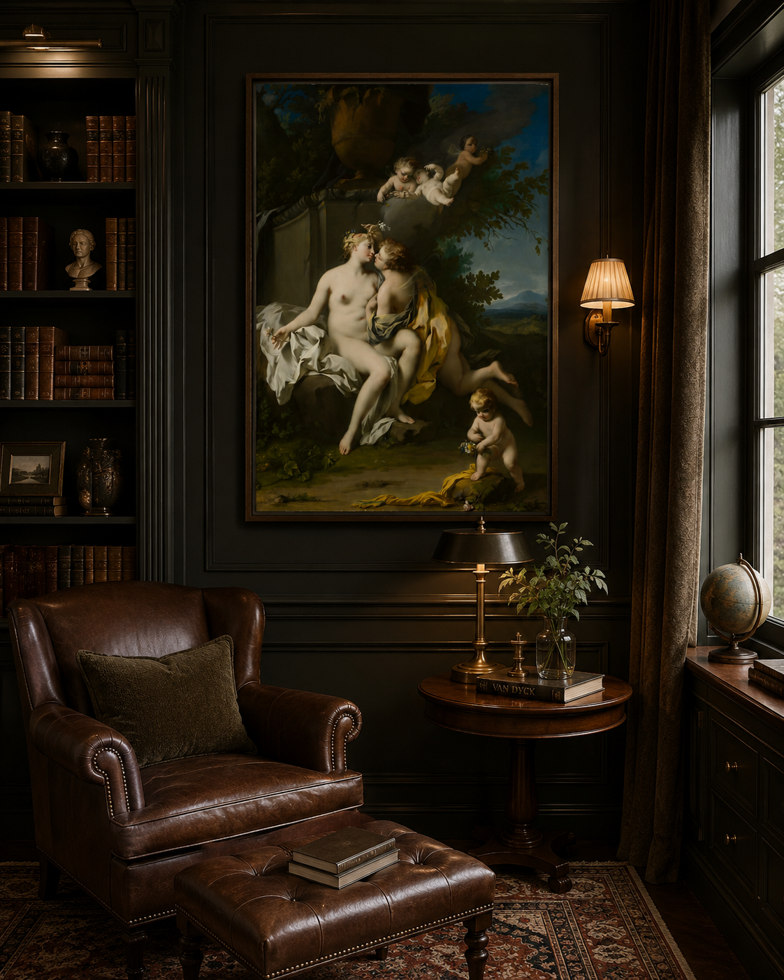 Flora and Zephyr – Jacopo Amigoni Framed Canvas Print | Rococo Mythology Wall Art