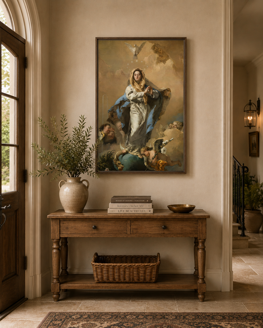 The Immaculate Conception – Giovanni Battista Tiepolo Framed Canvas Print | Italian Baroque Religious Wall Art