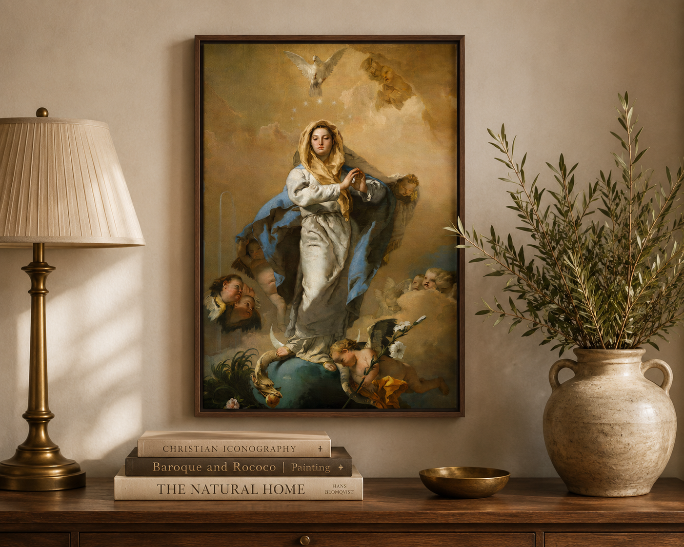 The Immaculate Conception – Giovanni Battista Tiepolo Framed Canvas Print | Italian Baroque Religious Wall Art