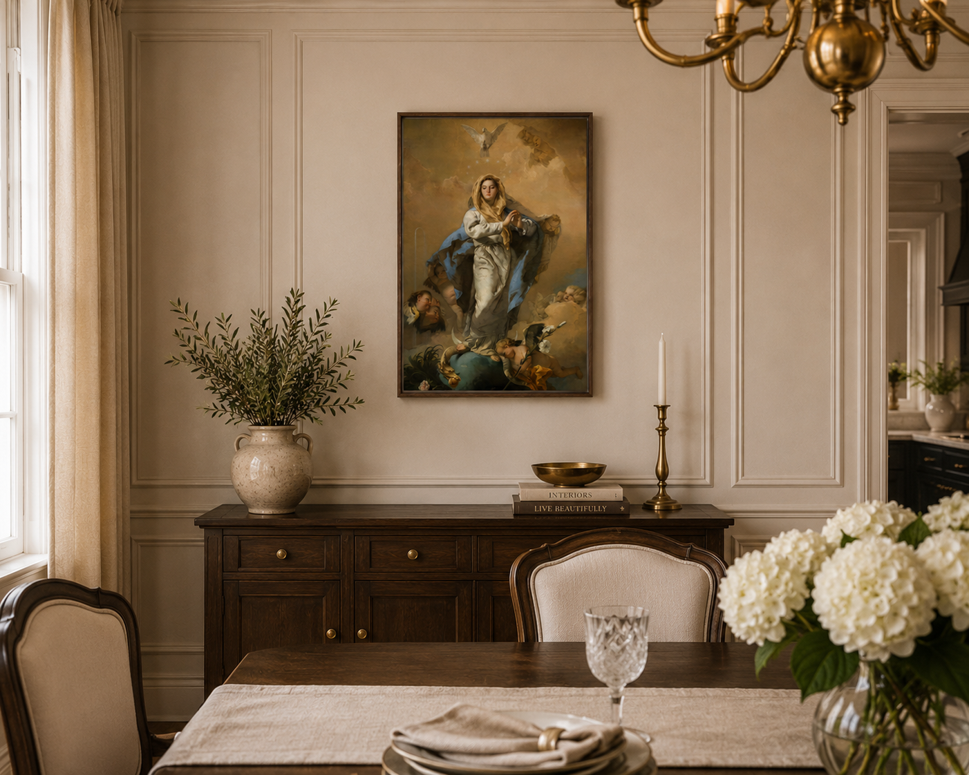 The Immaculate Conception – Giovanni Battista Tiepolo Framed Canvas Print | Italian Baroque Religious Wall Art