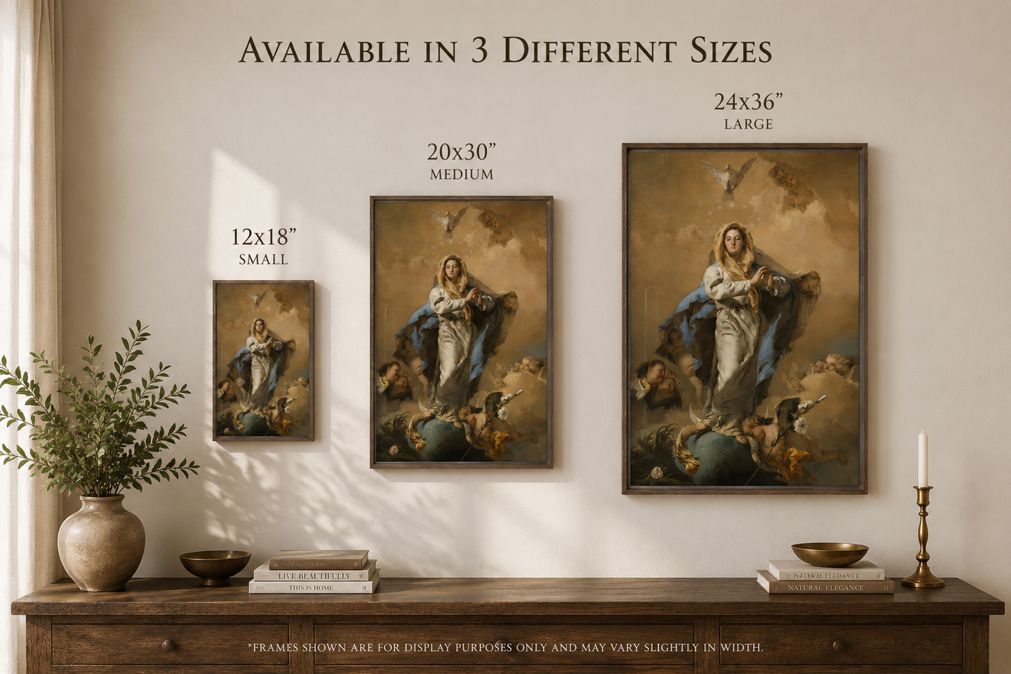 The Immaculate Conception – Giovanni Battista Tiepolo Framed Canvas Print | Italian Baroque Religious Wall Art