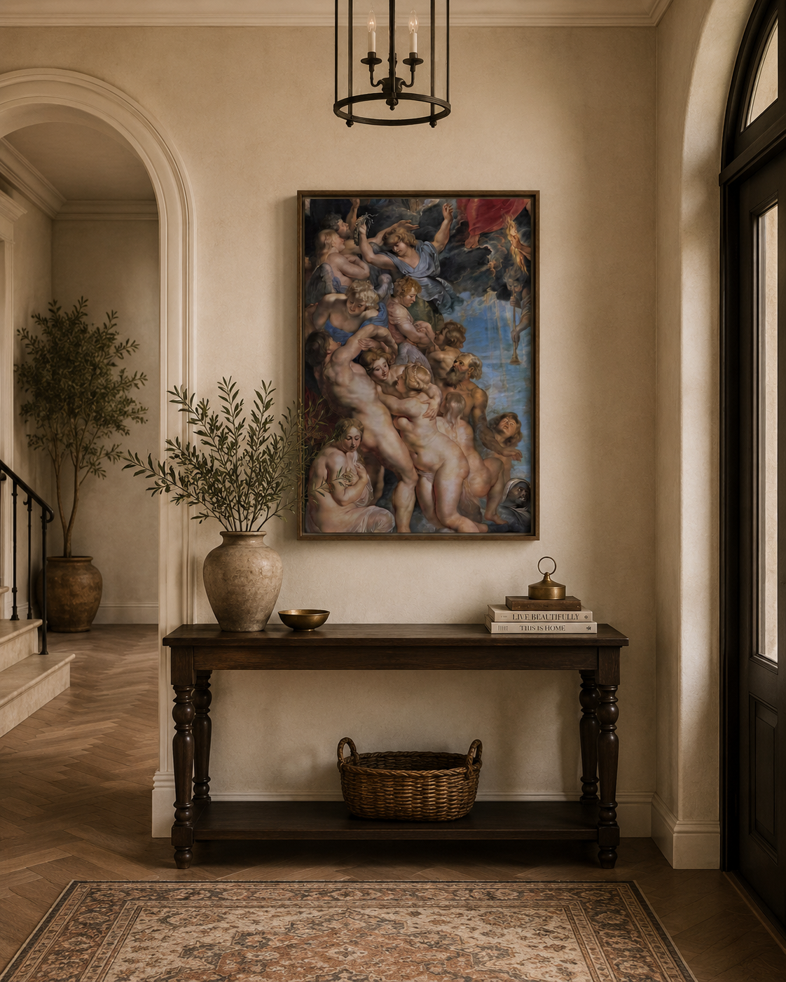 The Great Last Judgment – Peter Paul Rubens Framed Canvas Print | Baroque Religious Wall Art