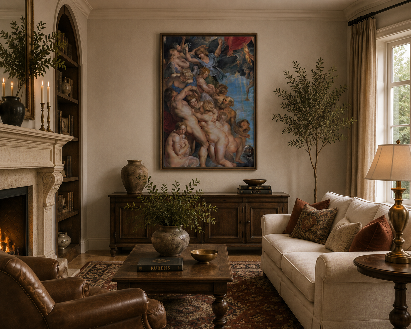 The Great Last Judgment – Peter Paul Rubens Framed Canvas Print | Baroque Religious Wall Art