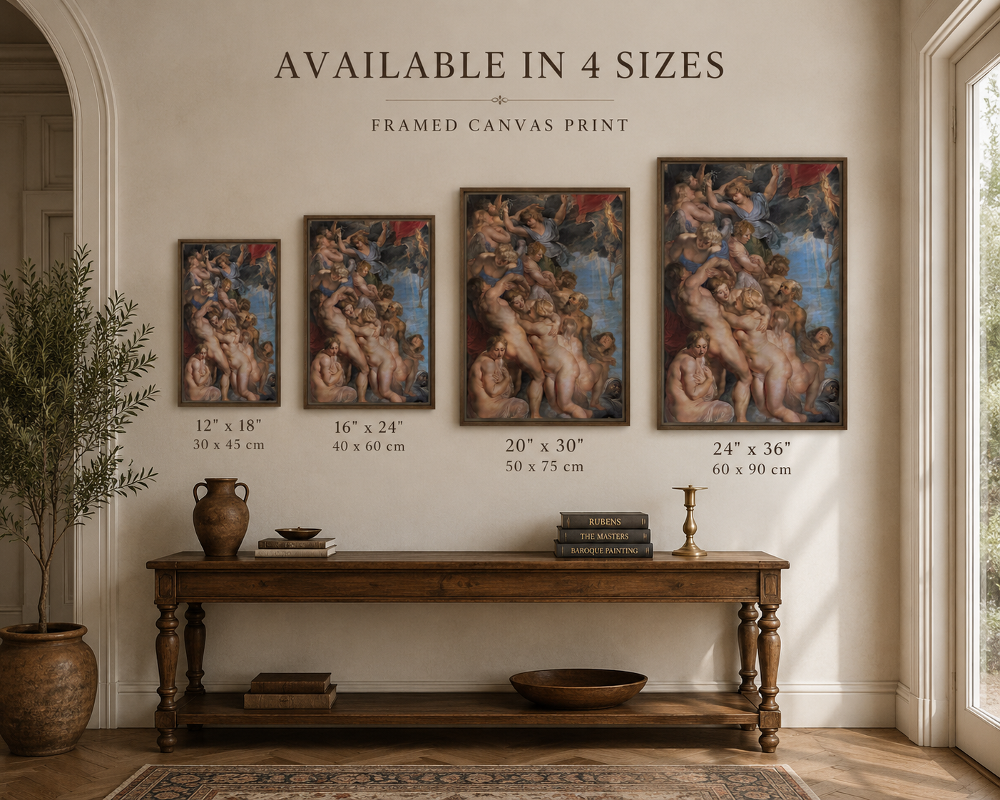 The Great Last Judgment – Peter Paul Rubens Framed Canvas Print | Baroque Religious Wall Art