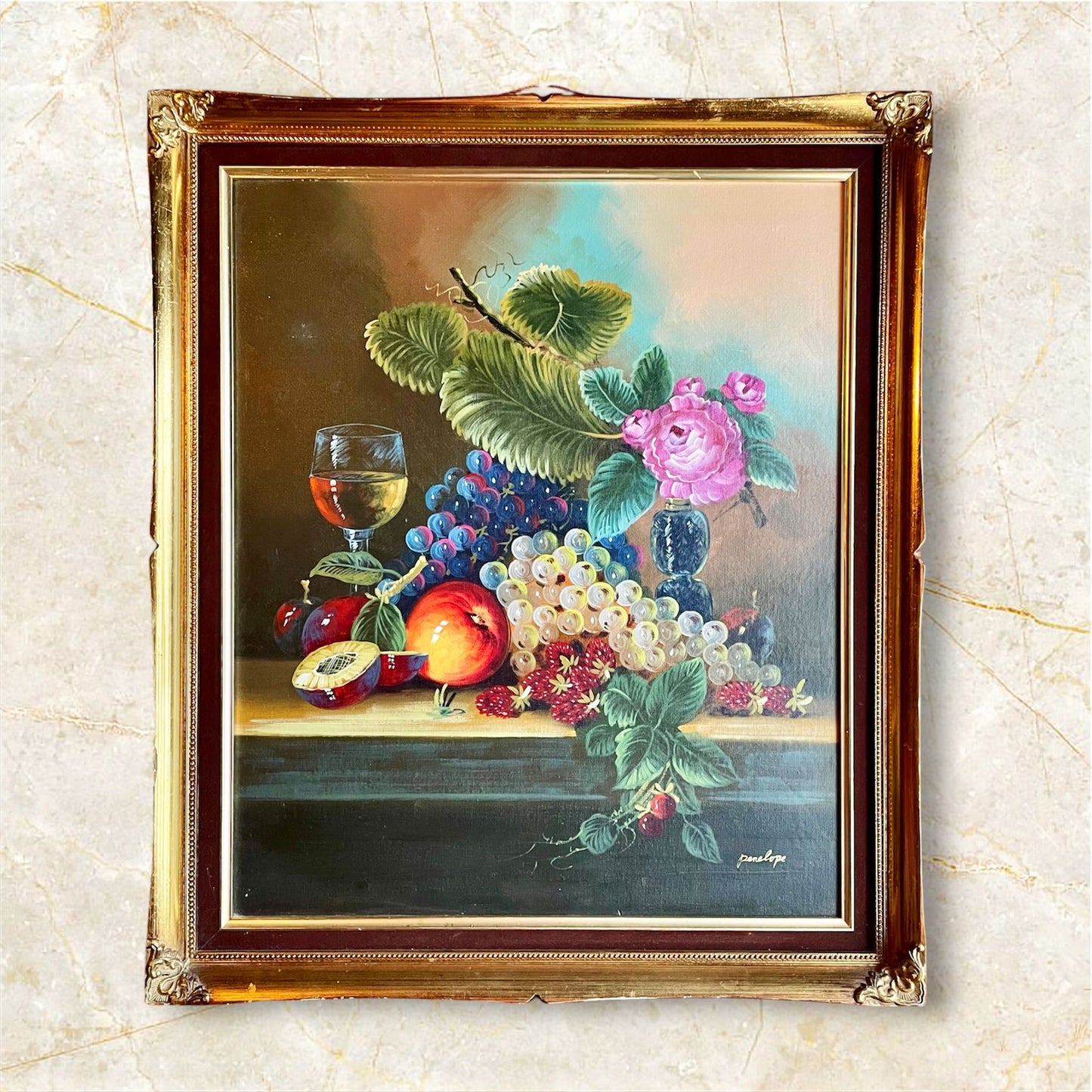 "The Fruit of Grace" Original oil painting on board by Penelope