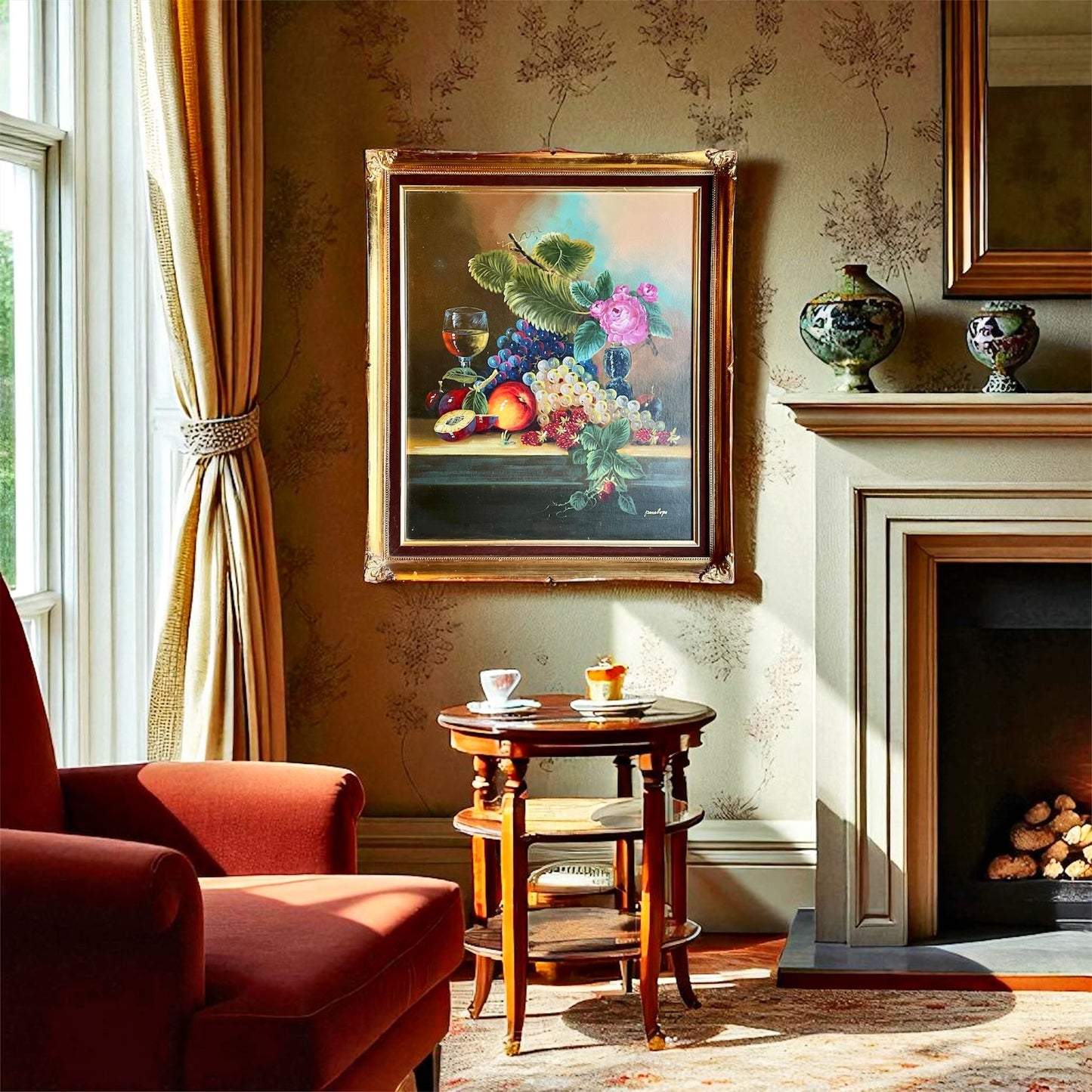 "The Fruit of Grace" Original oil painting on board by Penelope